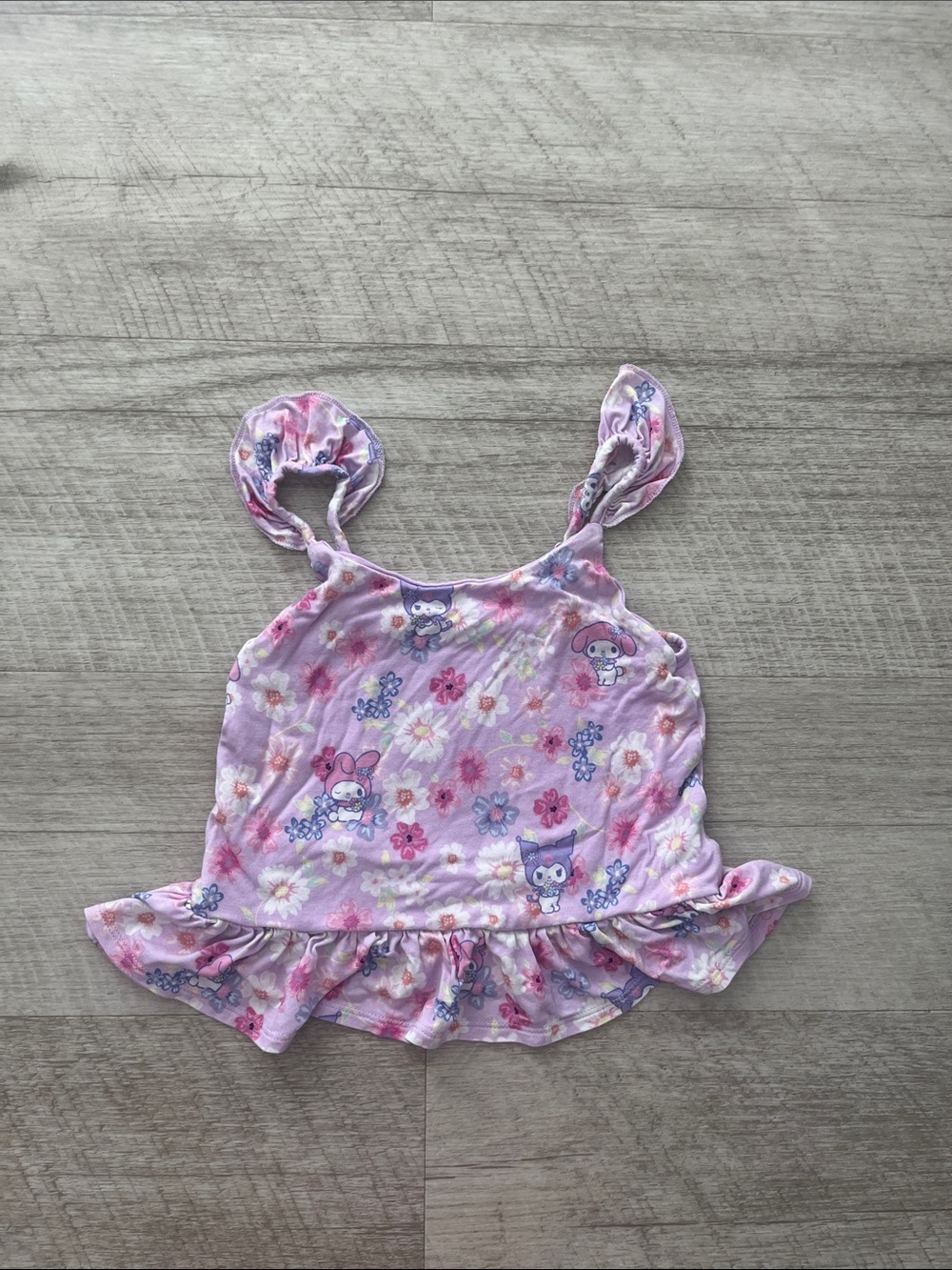 Posh Peanut Lavender Pink Floral Tank Top hello kitty only worn once